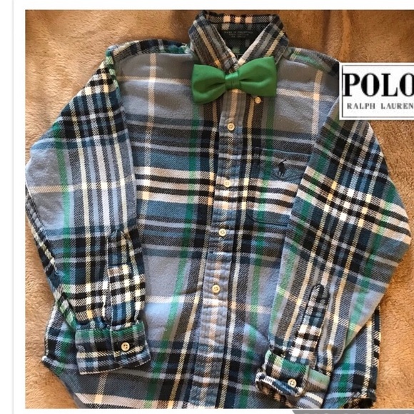 Polo Ralph Lauren Other - 🙌HP🙌POLO PLAID FLANNEL BOYS 7 VTG